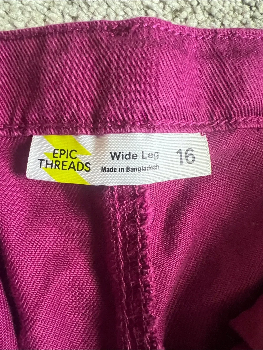 Epic Threads Magenta Wide Leg Cargo Pants Tagged 16 Fits 0 2 Petite